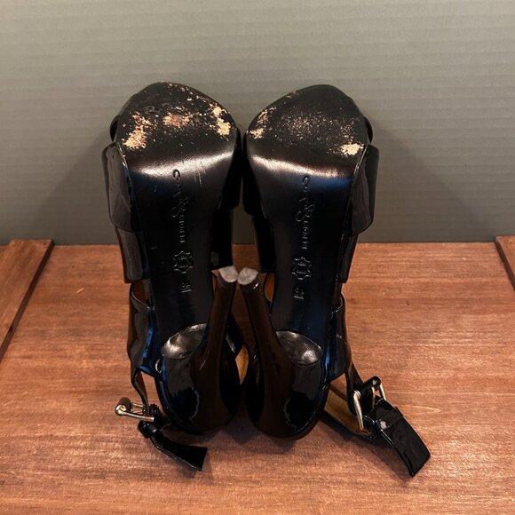 Report Signature Womens Black Slingback 5" Stiletto Heels Size 8.5 - Picture 7 of 8